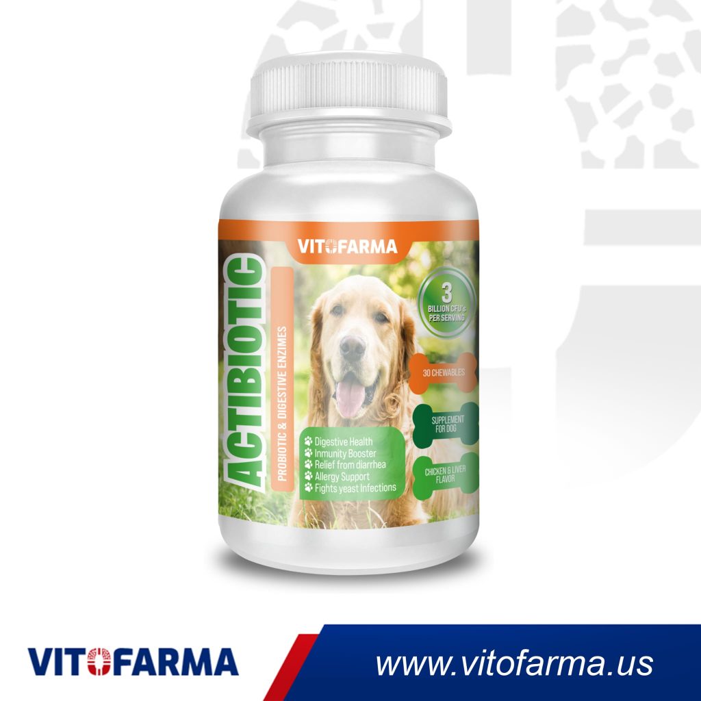 Currículum Pompeya Triplicar Probióticos Naturales para Perros Actibiotic - Vitofarma